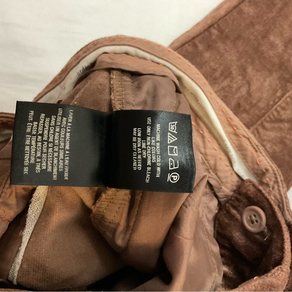 Anthropologie The Essential Slim Brown Pants 0 Casual  Boho Slow Fashion Preppy - Picture 11 of 11